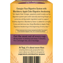 Cargar imagen en el visor de la galería, Yogi Tea - Blackberry Apple Cider Digestive Awakening